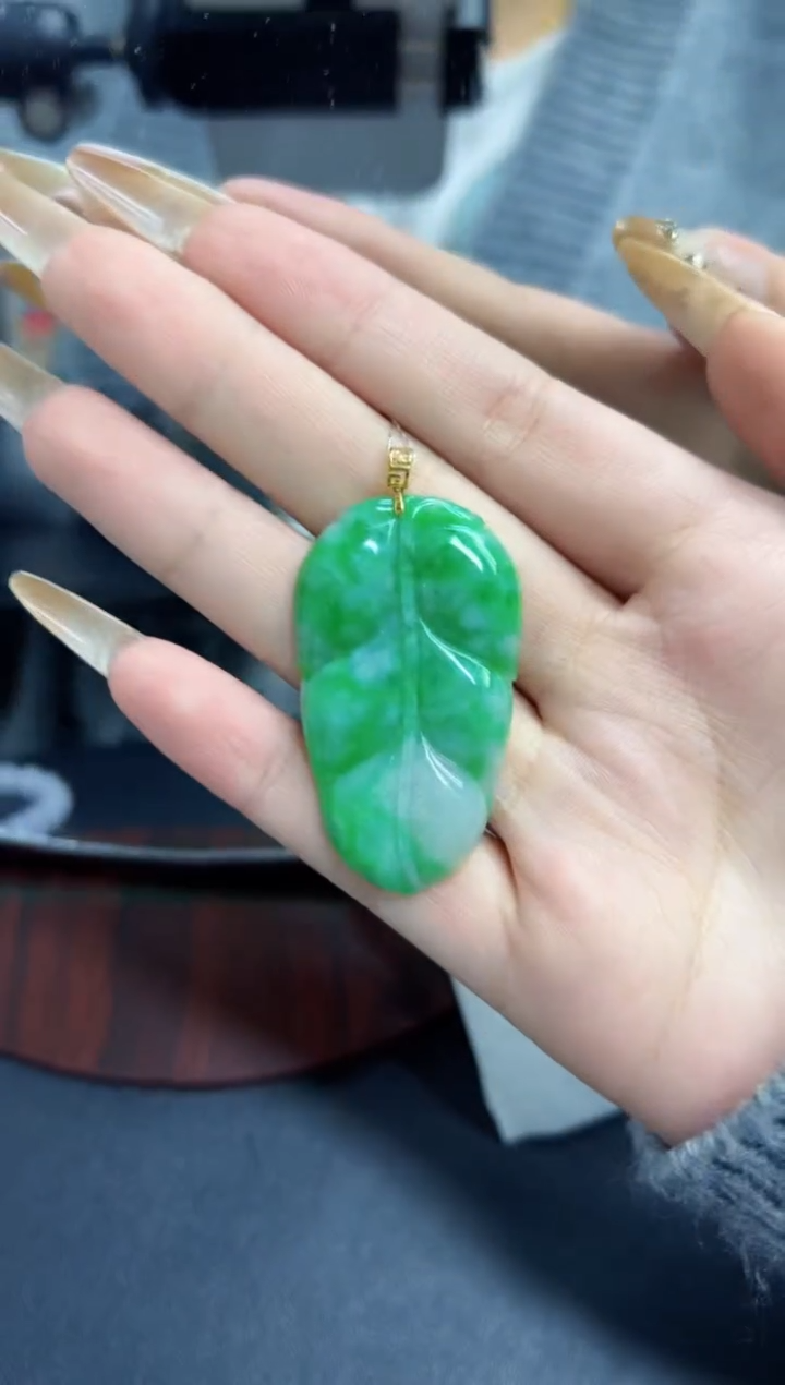 【闪购商品】翡翠颈饰18K金镶嵌Y缅料A货/支持复检/一件