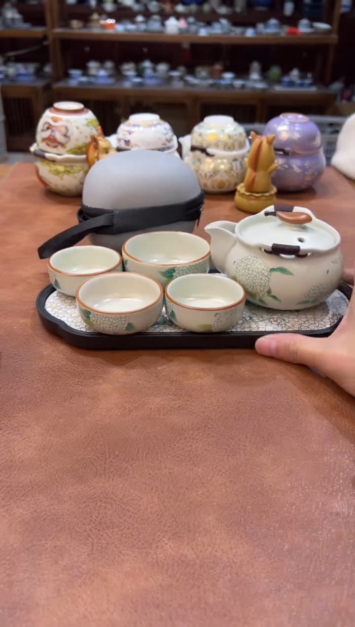 真的很便宜会开片的旅行茶具