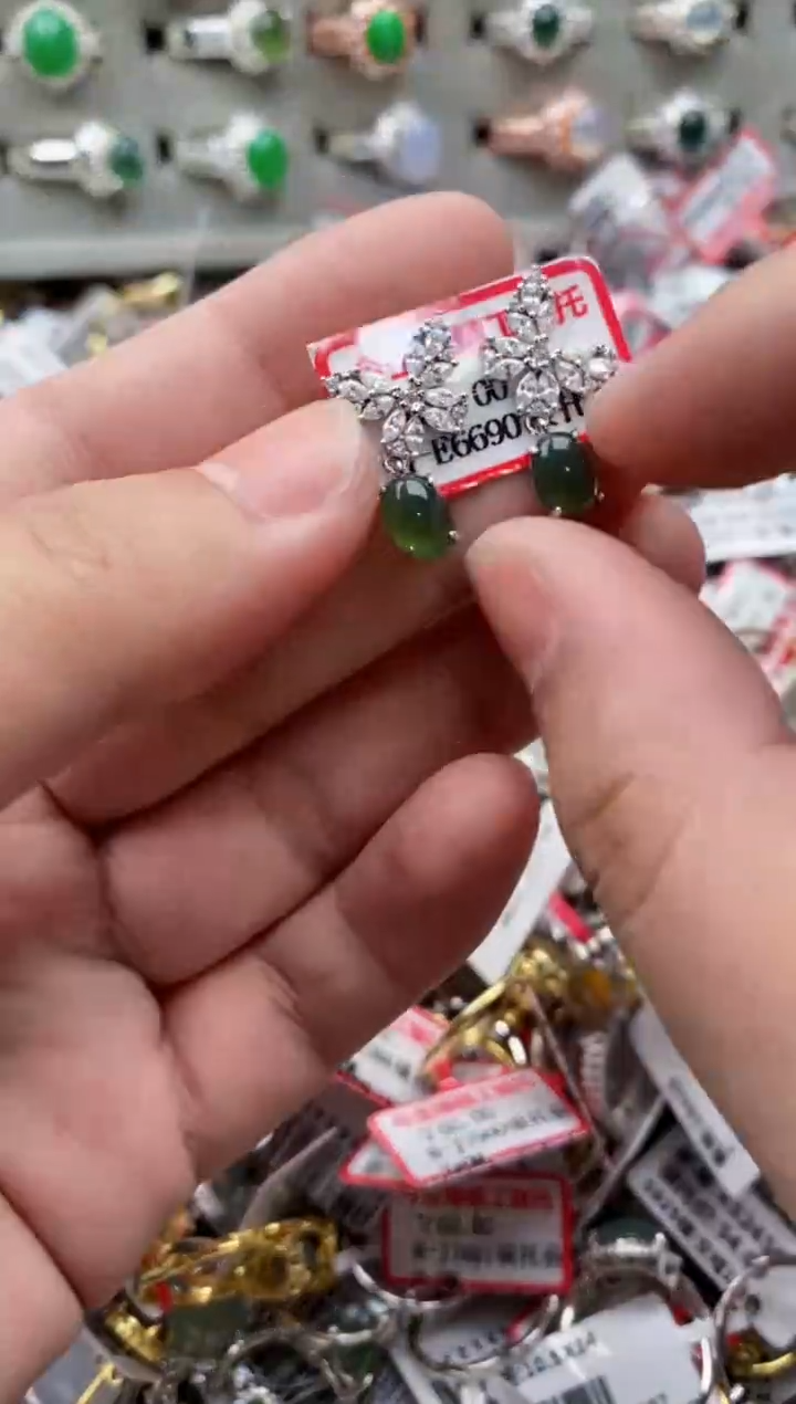 【闪购商品】翡翠戒指银S925镶嵌222222---8