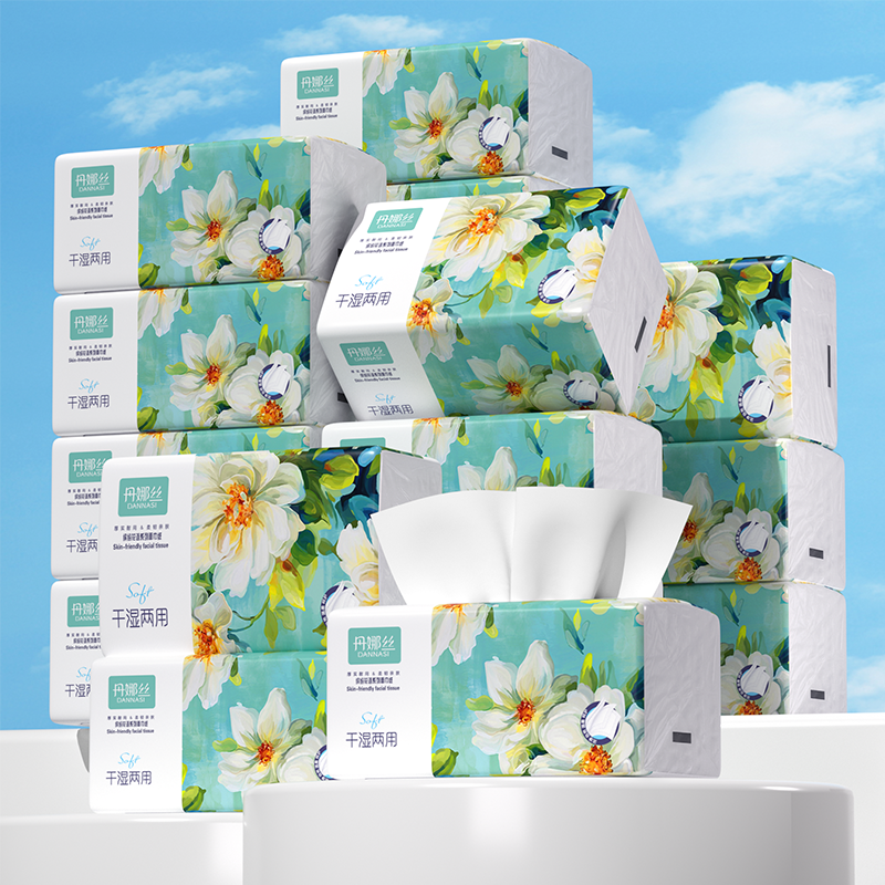 丹娜丝抽纸5层80抽400张家用面巾纸餐巾纸实惠家庭装