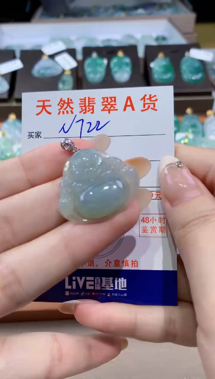 颈饰未镶嵌翡翠天然缅甸翡翠A货挂件 
