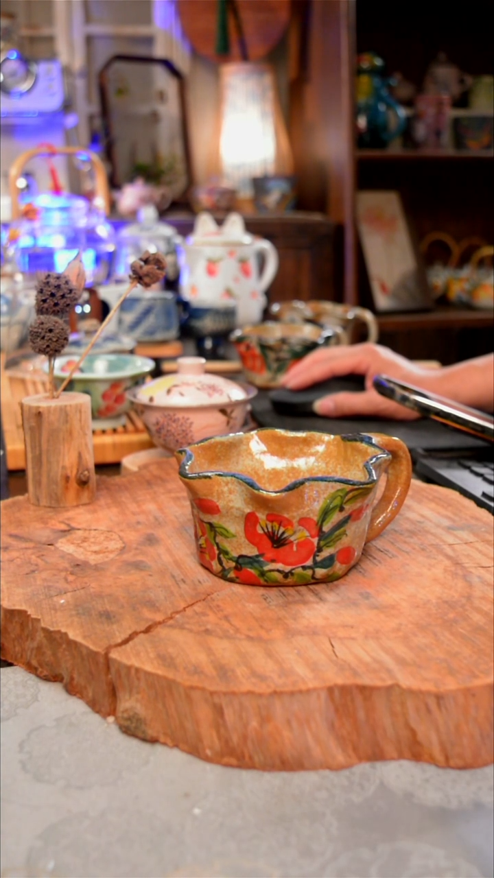 杯子牵牛花手工手绘手工手绘