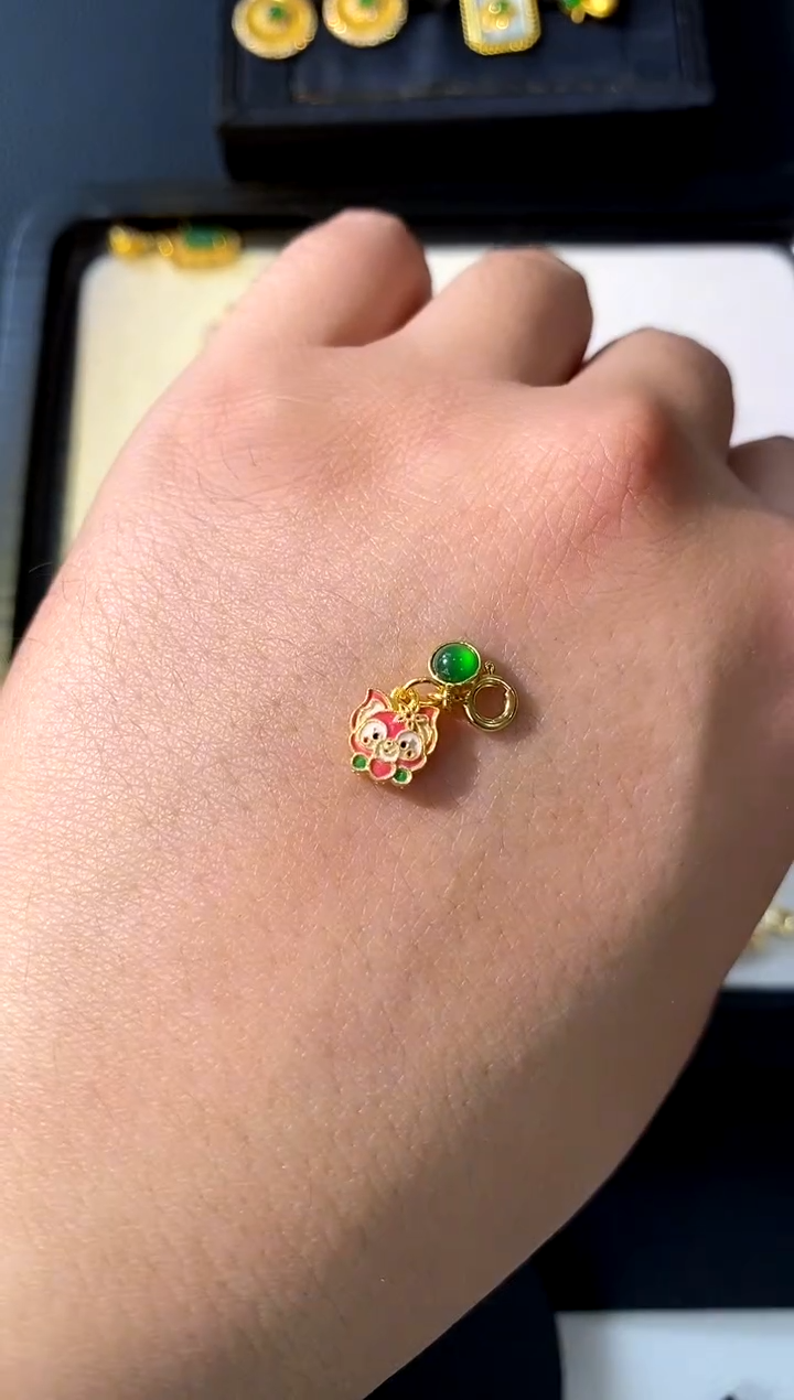 【闪购商品】翡翠颈饰银S925镀金镶嵌买断价 补