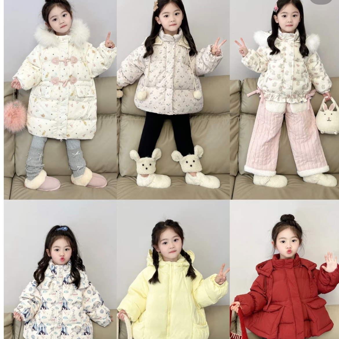 【冬】【外套F01-F499】【适合北方】女童新款洋气上衣加厚保暖