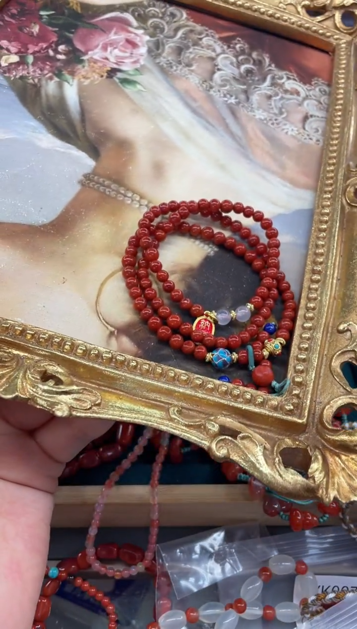 南红玛瑙未镶嵌项链yk369