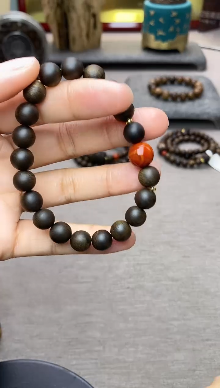 【闪购商品】沉香手串单圈越南芽庄白棋楠0.8 沉水