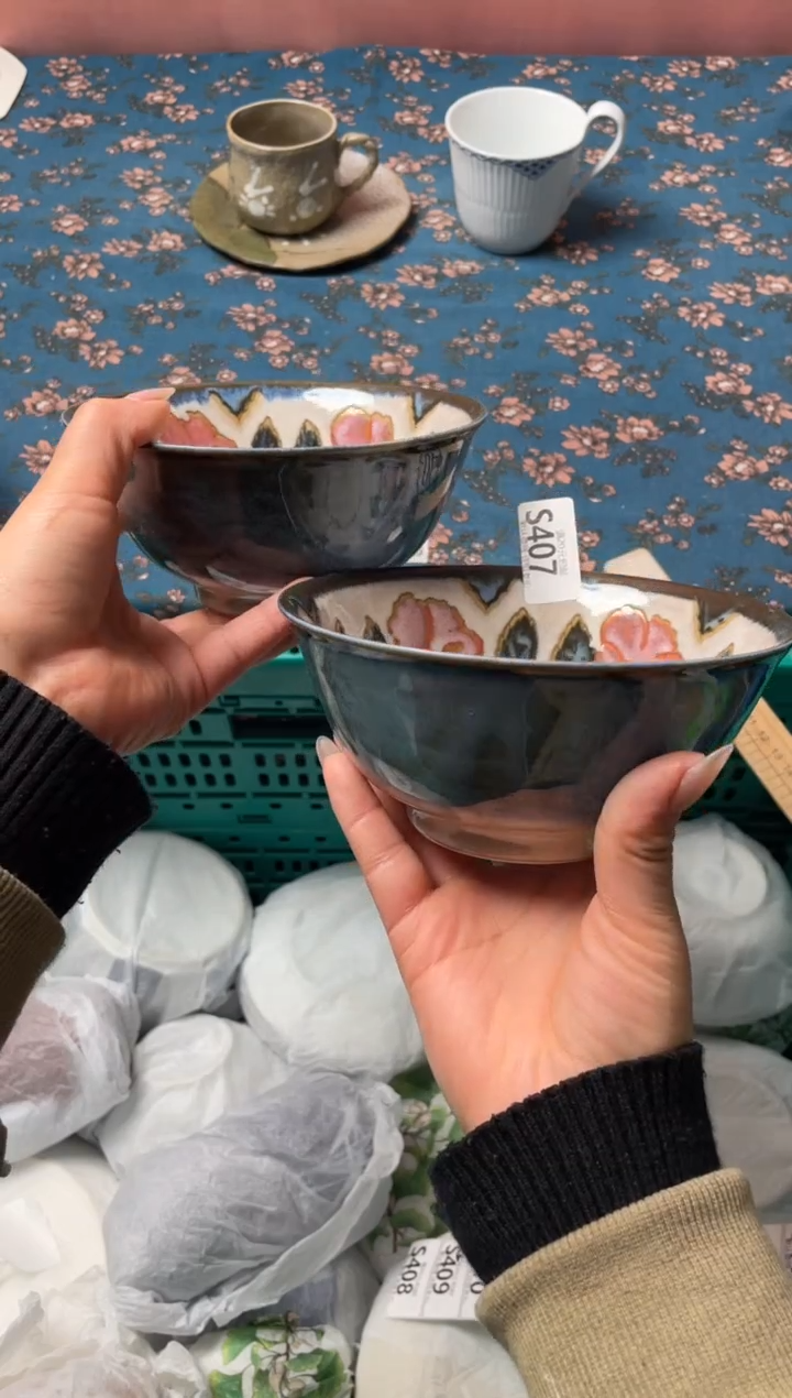 瓷片冲绳玫瑰【碗】407