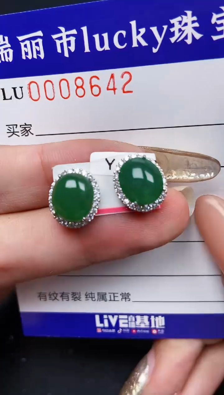 【闪购商品】翡翠颈饰银S925镶嵌8642