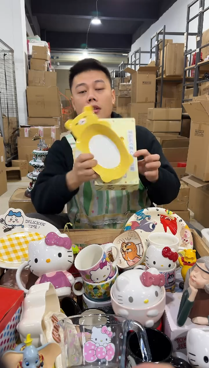 瓷片原盒熊弟大肚碗