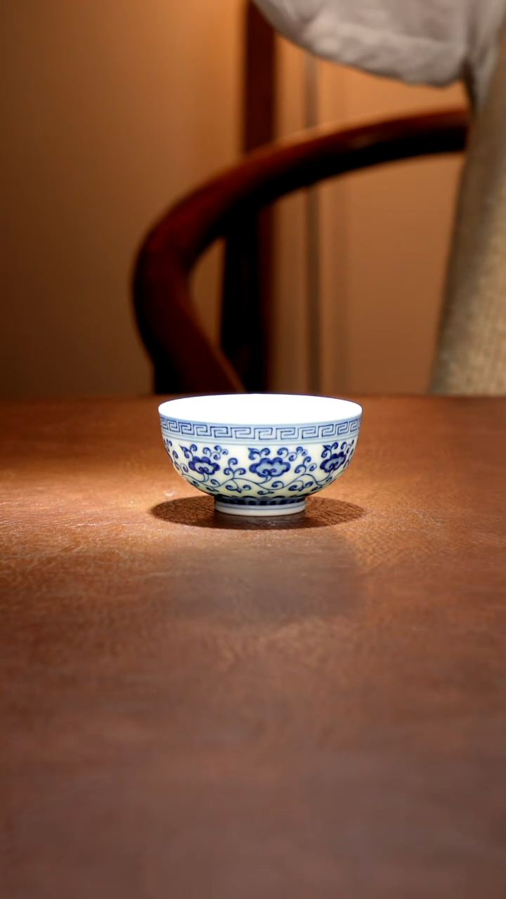 摆件陶景德镇瓷器，青花瓷手绘茶具~