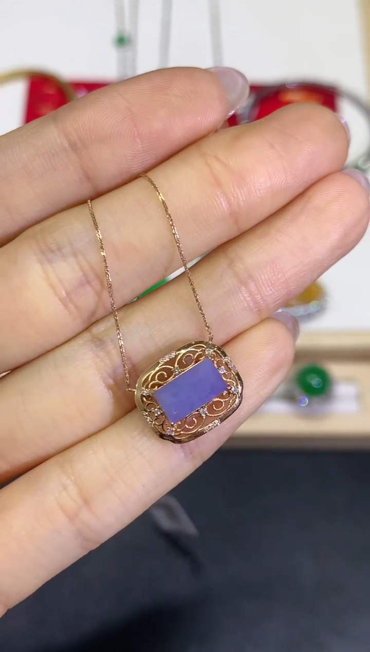 【闪购商品】定制翡翠18K金镶嵌7团购