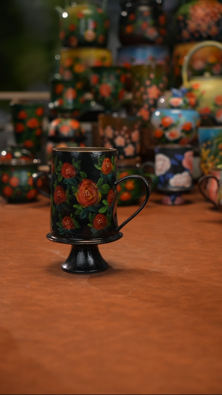 紫砂油画手绘釉下彩