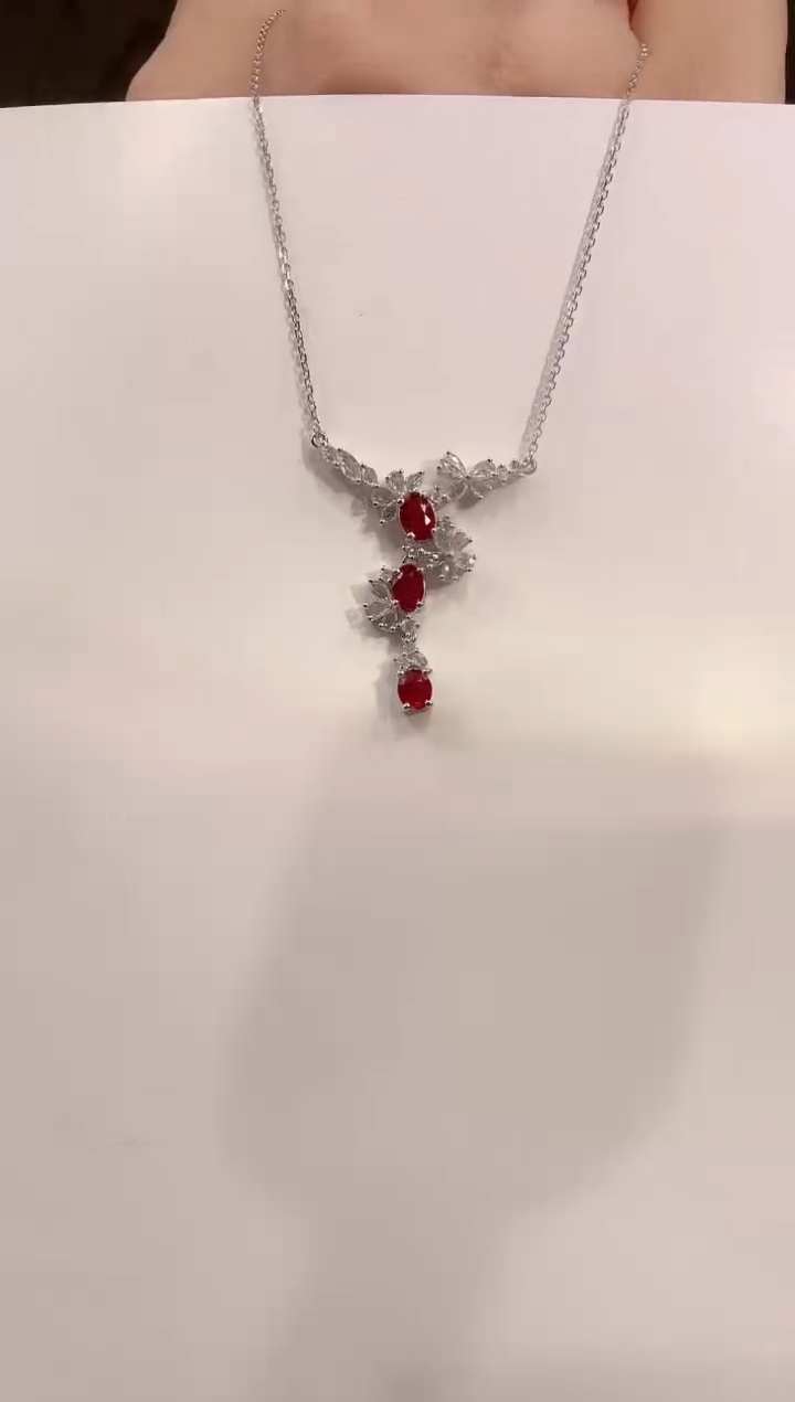 【闪购商品】红宝石颈饰18K金镶嵌红包套链