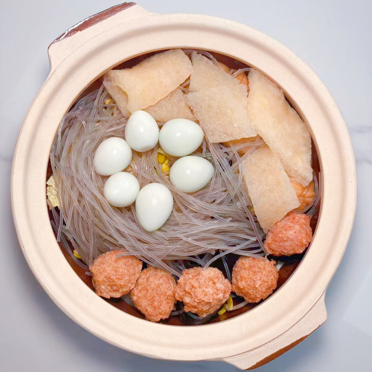 【泰富小厨】砂锅 (肉皮、鹌鹑蛋、肉丸)