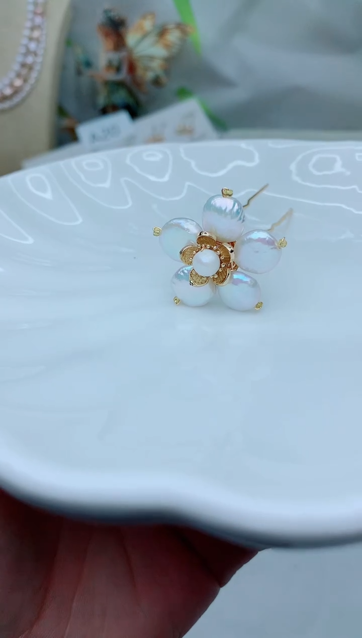 未镶嵌耳饰淡水珍珠多样性发其一【非无瑕】