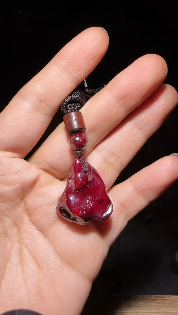 天然辰砂朱砂平安扣60