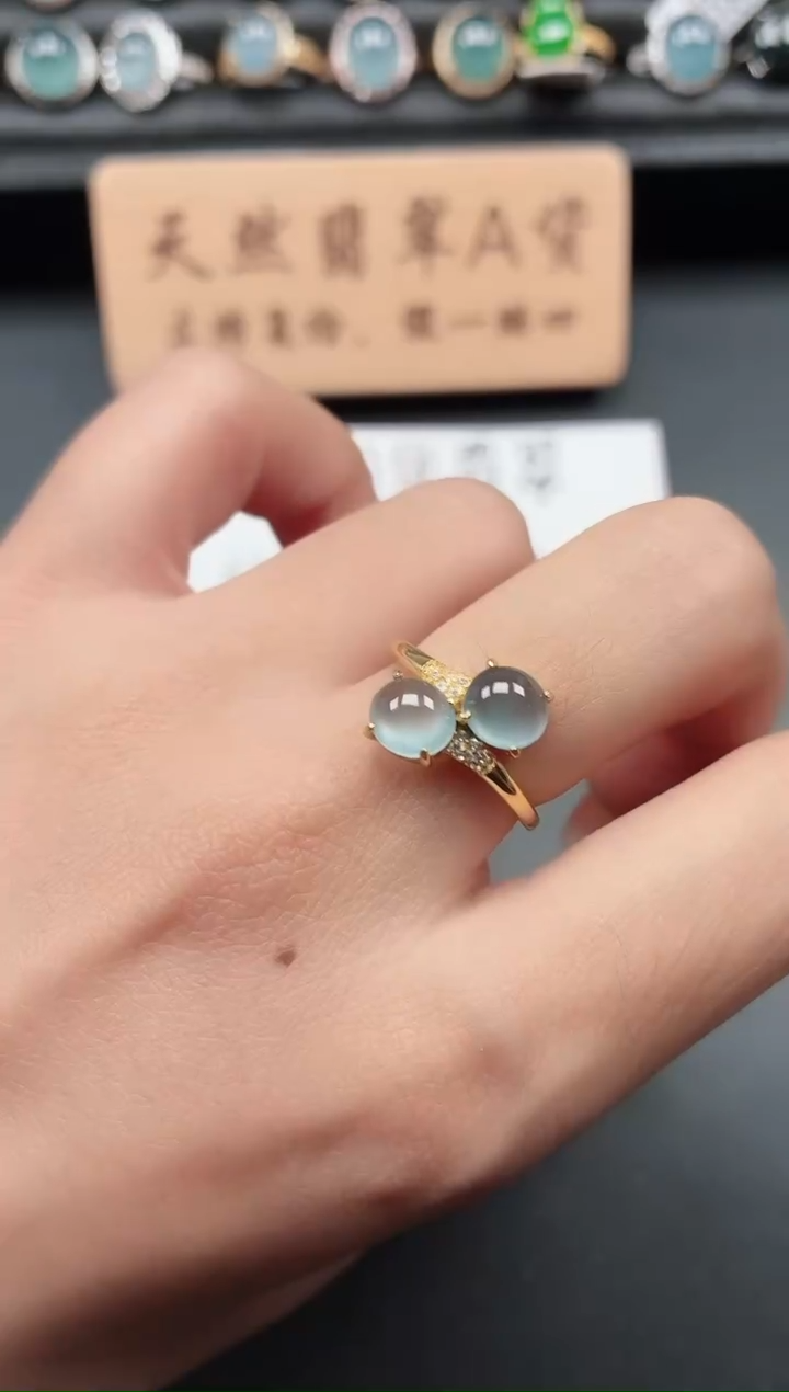 银S925镶嵌戒指翡翠11