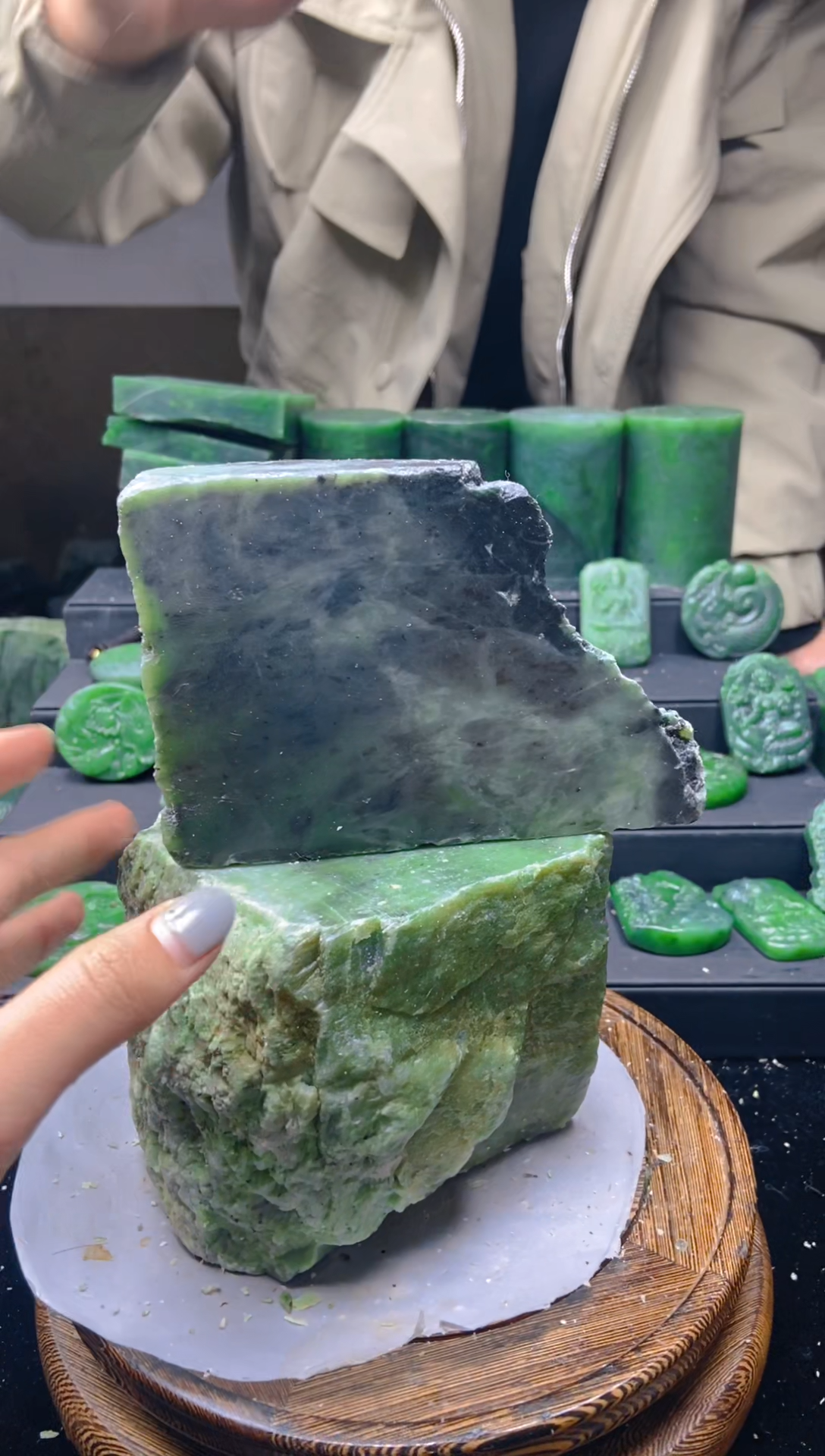 未镶嵌和田玉珠宝半成品1
