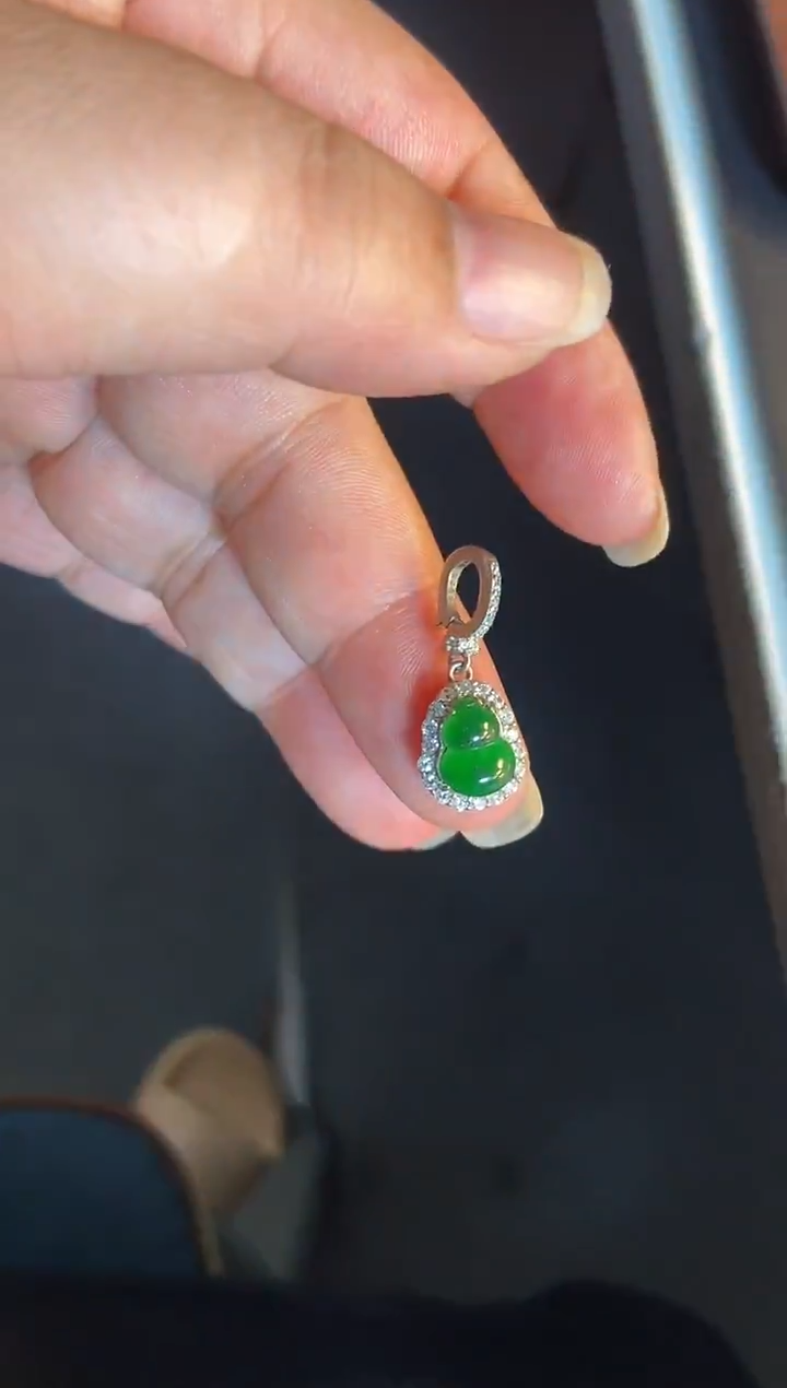 吊坠(不含链)银S925镶嵌翡翠1