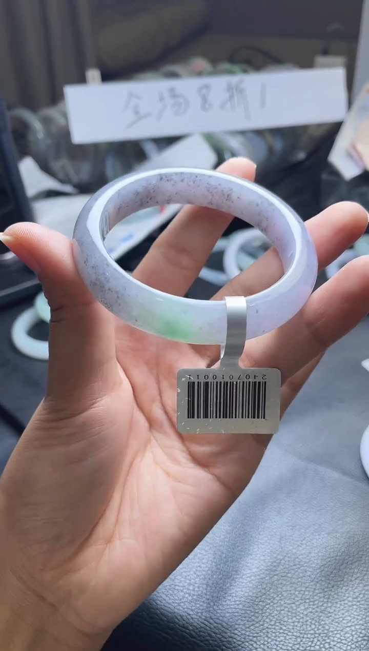 未镶嵌手镯翡翠正圈54圈口，08