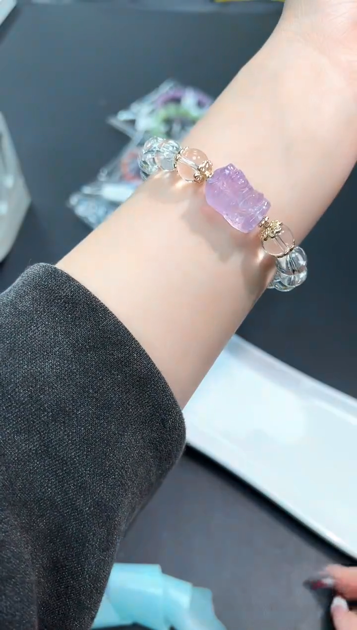 【闪购商品】水晶手串未镶嵌54h多样性发其一/1条默认微瑕