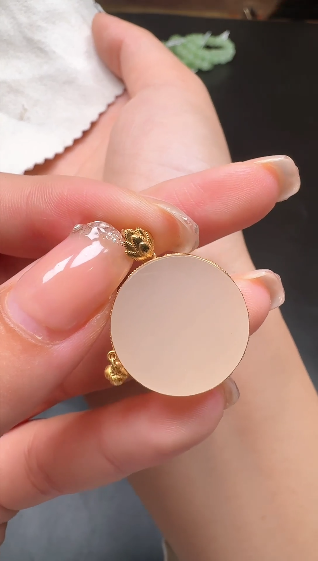 【闪购商品】和田玉吊坠18K金镶嵌6009156/B7003/多样性发一件