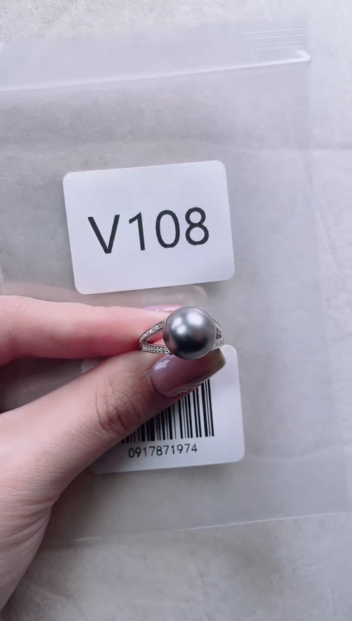 【闪购商品】海水珍珠戒指银S925镶嵌V108