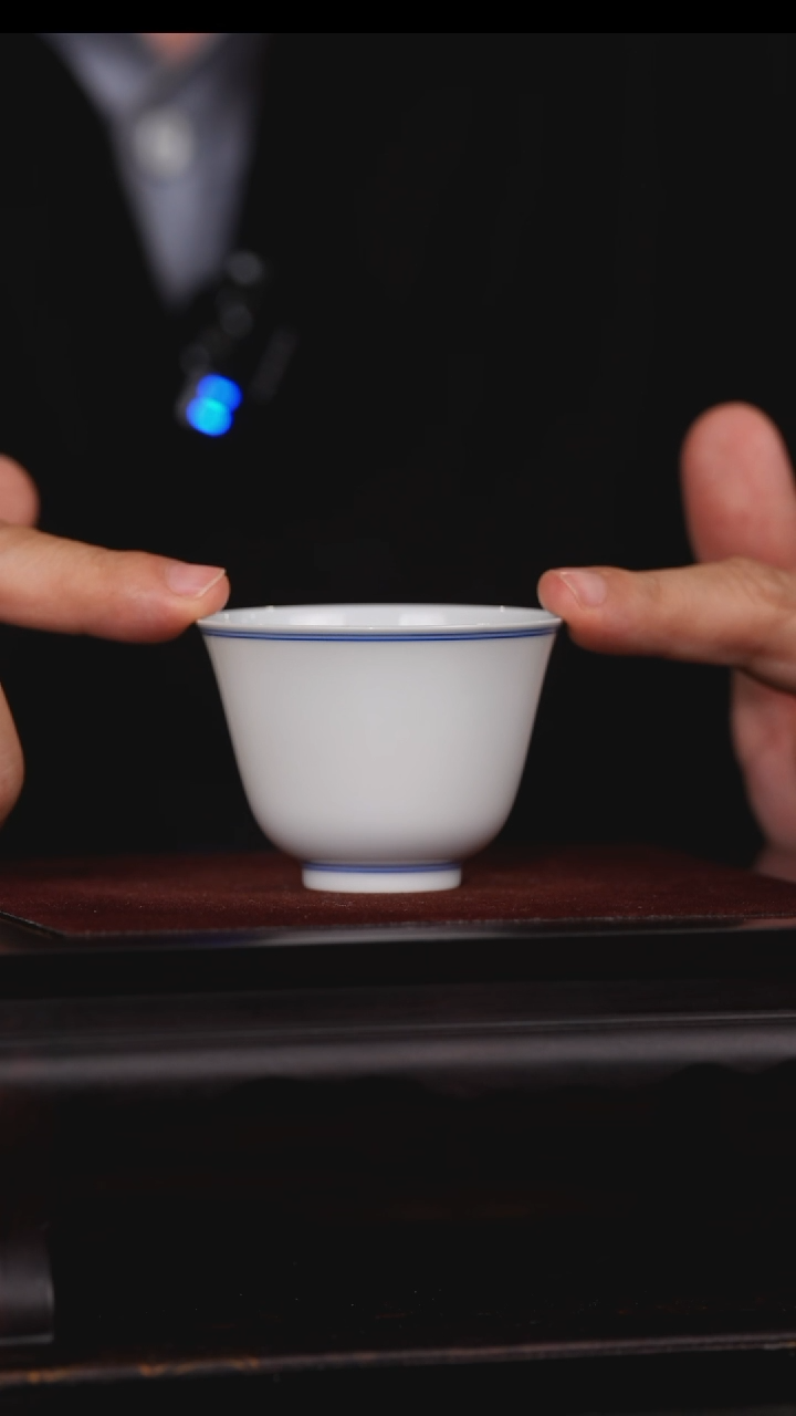 【闪购商品】摆件【瓷见如故】好物分享涂杏花白瓷铃铛杯
