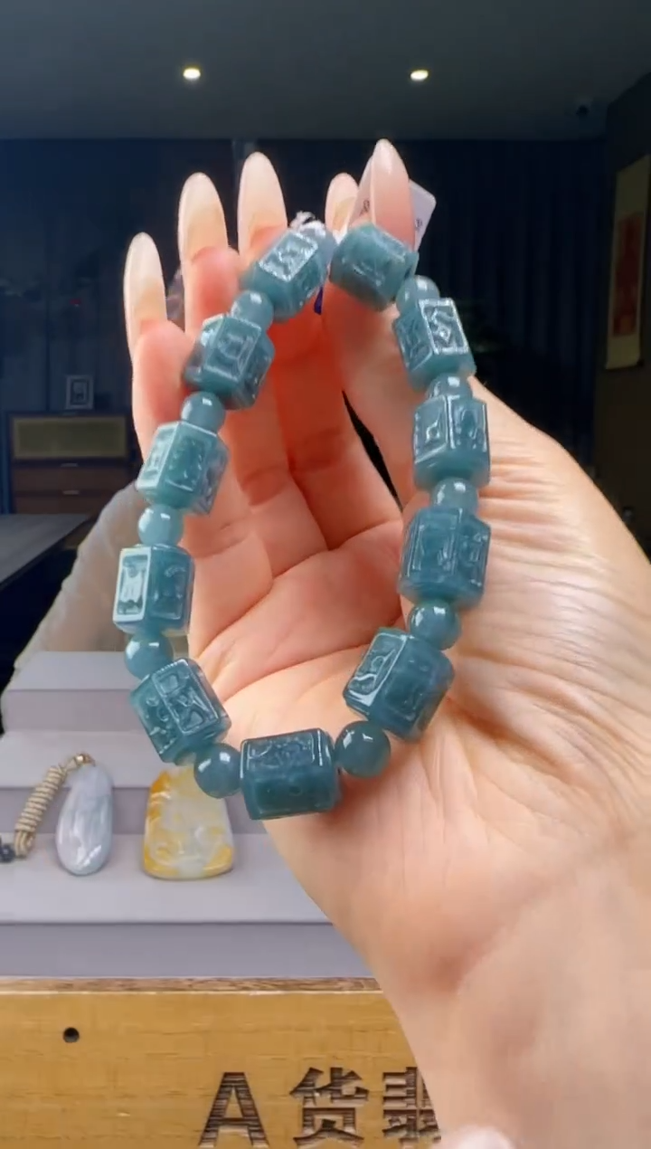 未镶嵌手串翡翠多样性发其一YJ@@60B7J13630