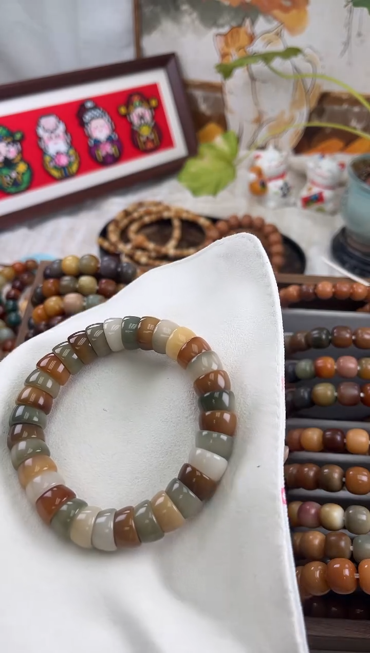 手串菩提根/象牙果紫**?a985 卡13 水磨瑕疵