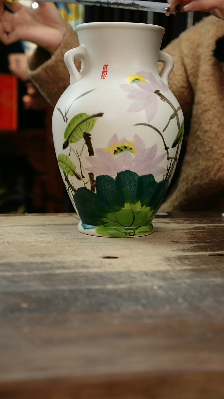 【闪购商品】瓷片景德镇纯手工釉下彩精品花瓶