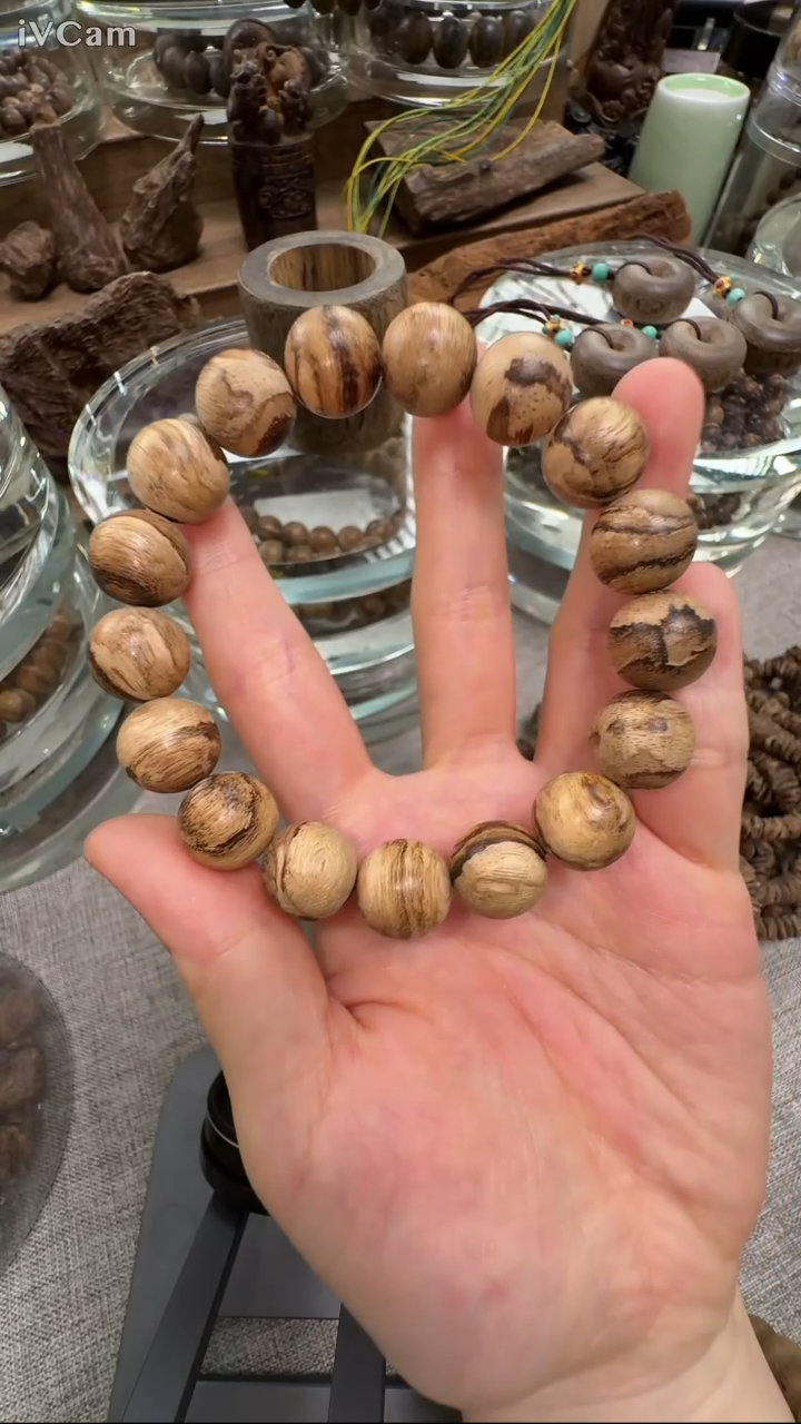 手串沉香达拉干虎斑纹12mm+单圈多样性发其一