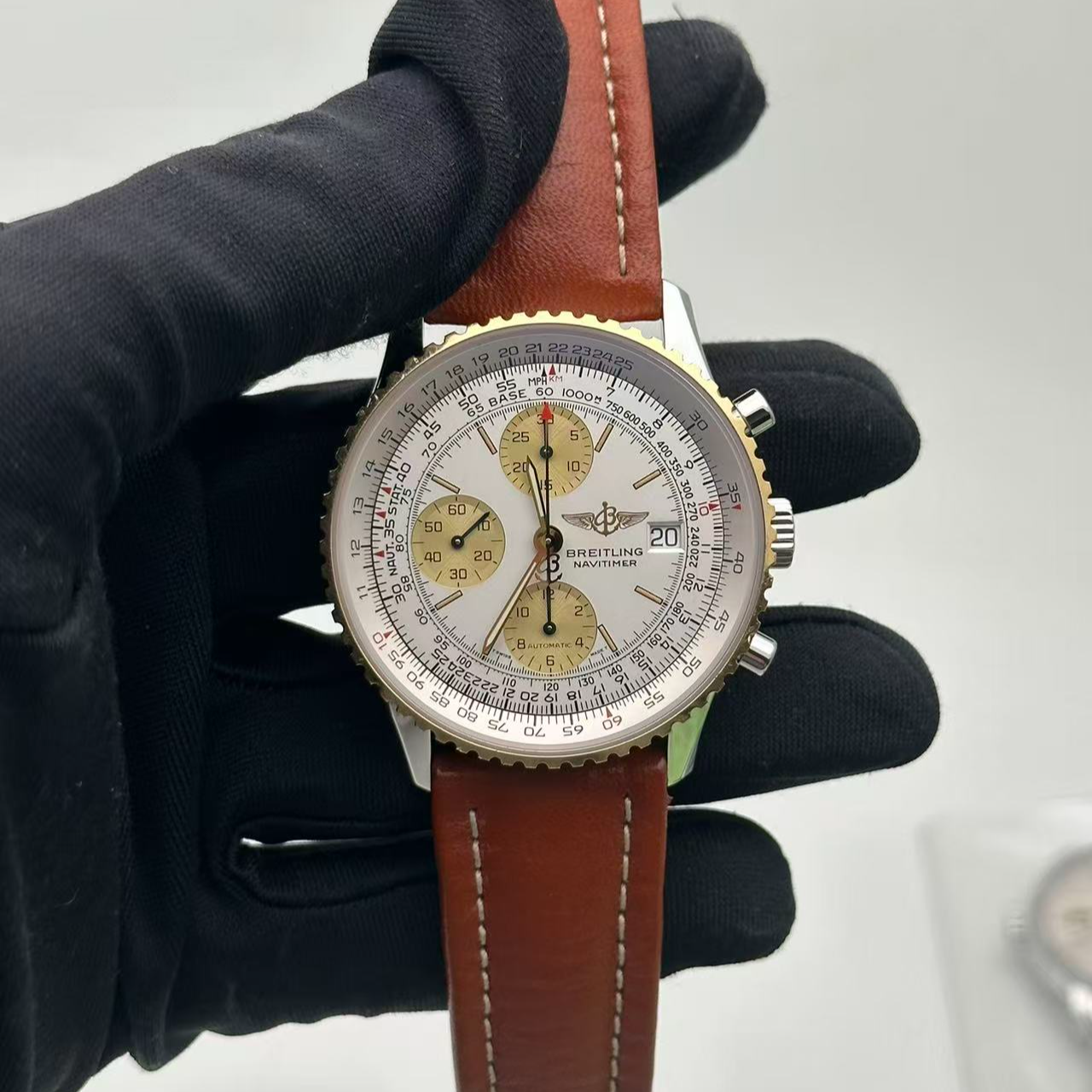 95新 BREITLING/百年灵 航空计时系列 自动机械 玫瑰金/精钢 42MM