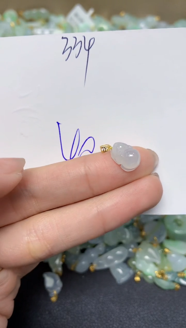 【闪购商品】翡翠颈饰18K金镶嵌天然翡翠A货