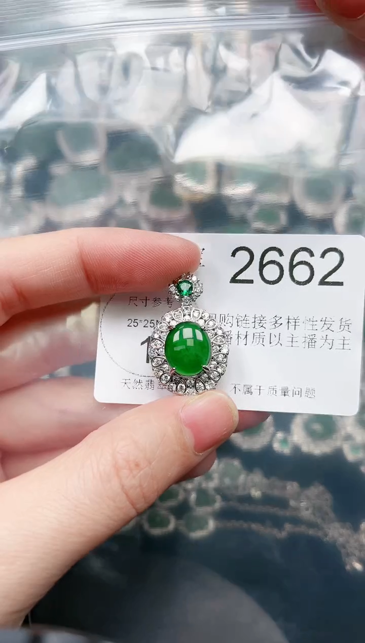 【闪购商品】翡翠颈饰未镶嵌2662赠皮绳