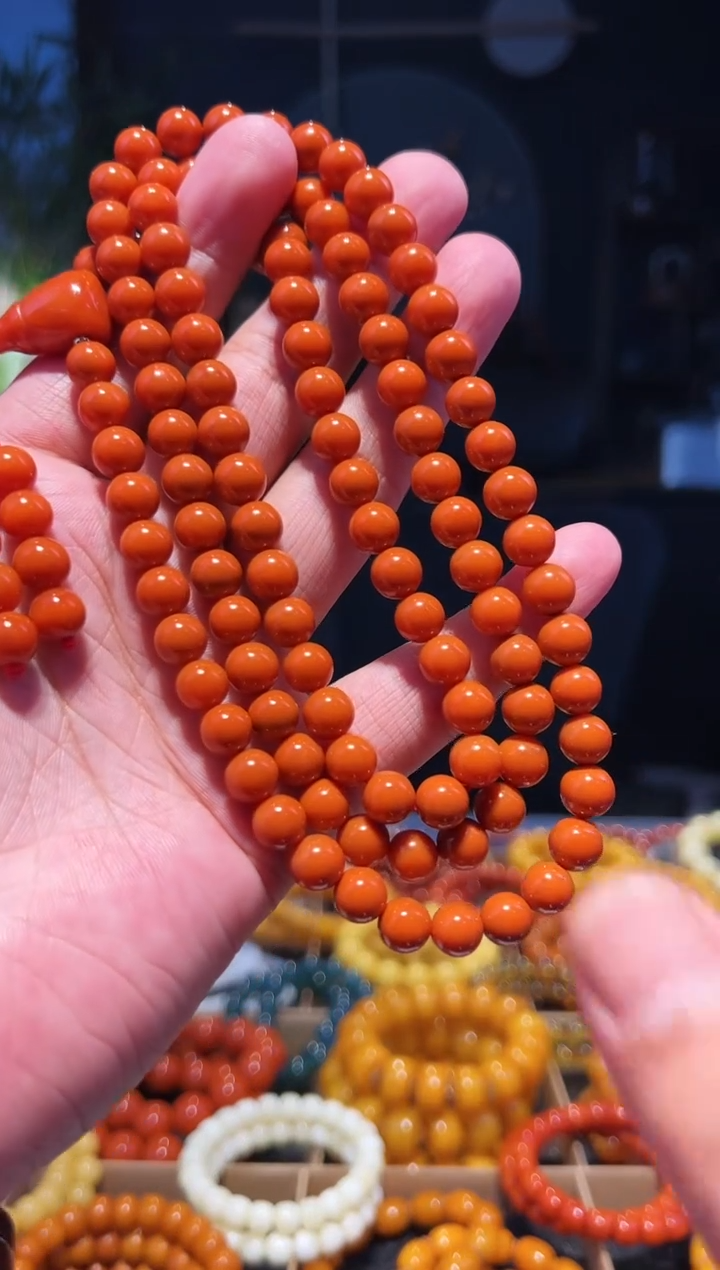 手链未镶嵌南红玛瑙8+108多圈