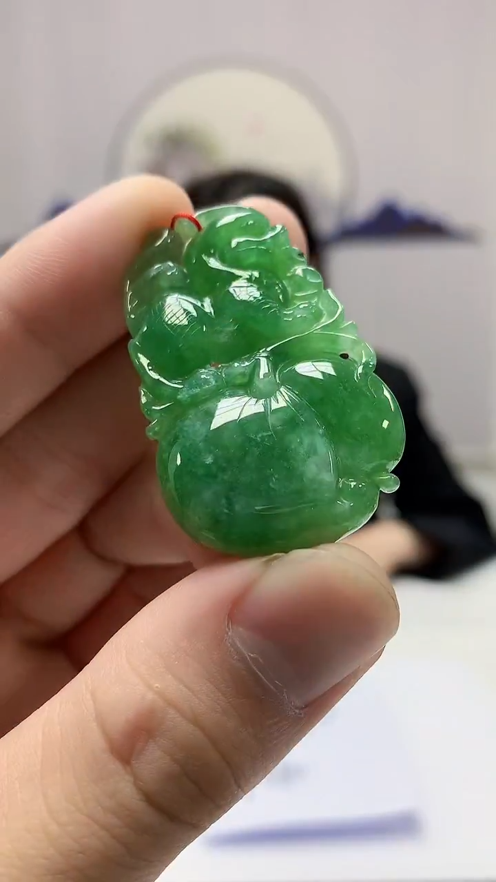 【闪购商品】定制翡翠未镶嵌4852bb-毛货挂件22