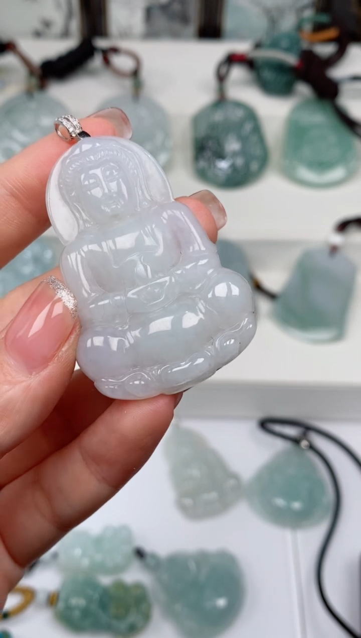 【闪购商品】翡翠颈饰银S925镶嵌吊坠