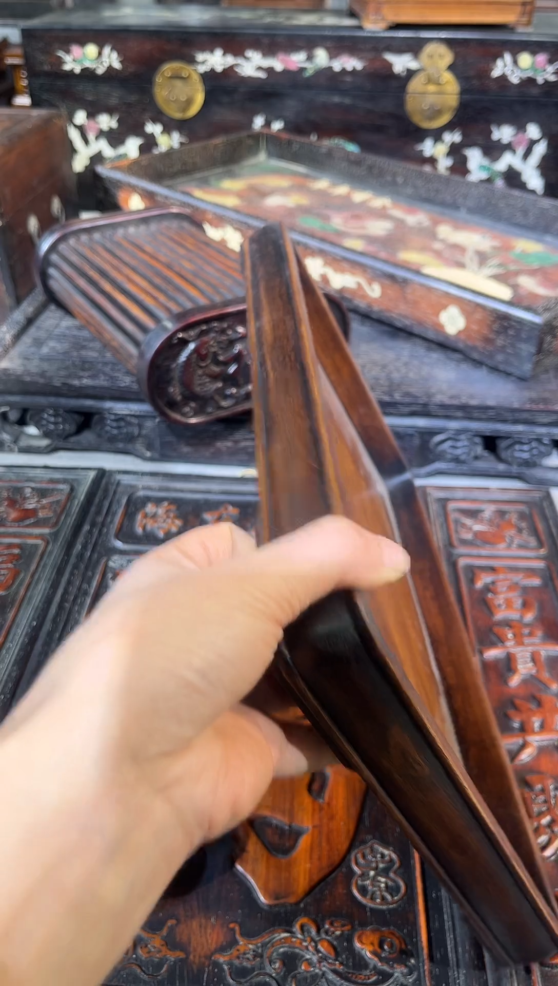 木乒**声海黄素茶盘赏盘