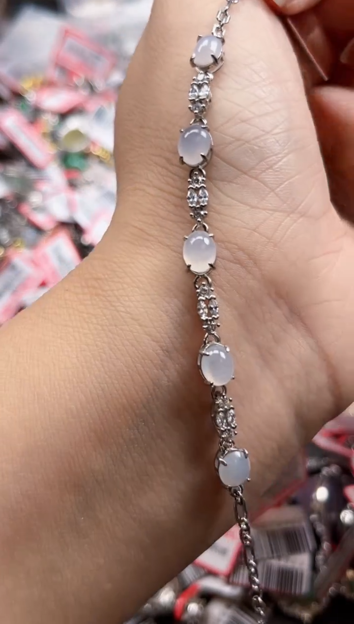 银S925镶嵌戒指翡翠天然A货缅甸翡翠