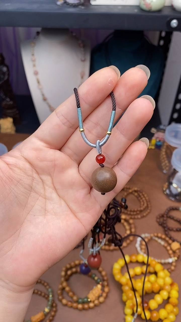 泥塑合香珠吊坠-18mm桂花