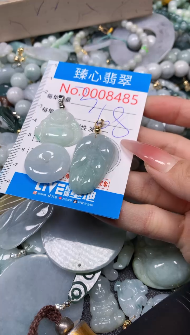 【闪购商品】翡翠颈饰未镶嵌含绳0008485