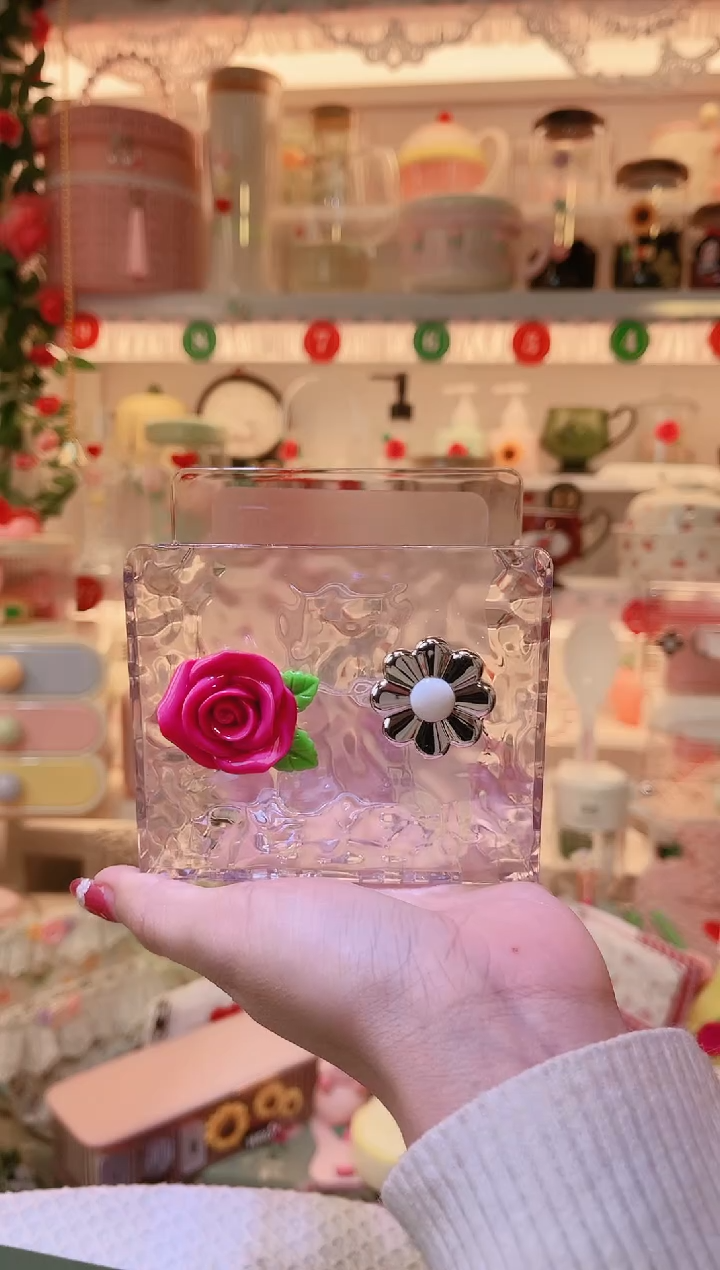 玫瑰花壁挂收纳盒——手工制作品质好！