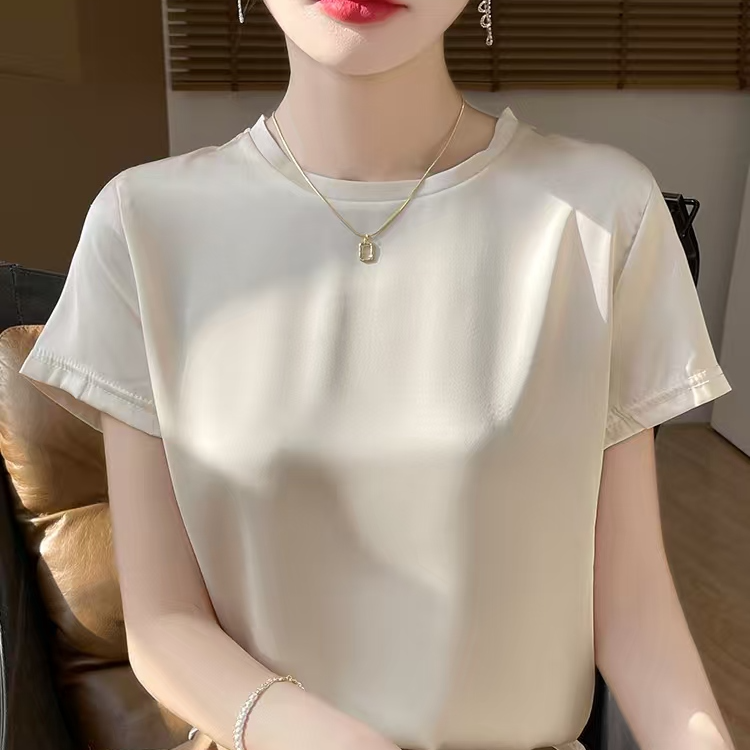 夏季新款上衣圆领宽松简约薄款