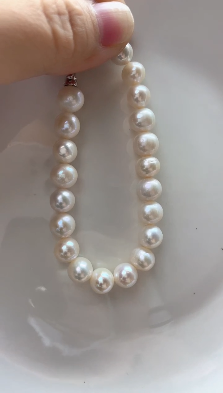 未镶嵌手链淡水珍珠8-9mm无核手链（多样性发一）