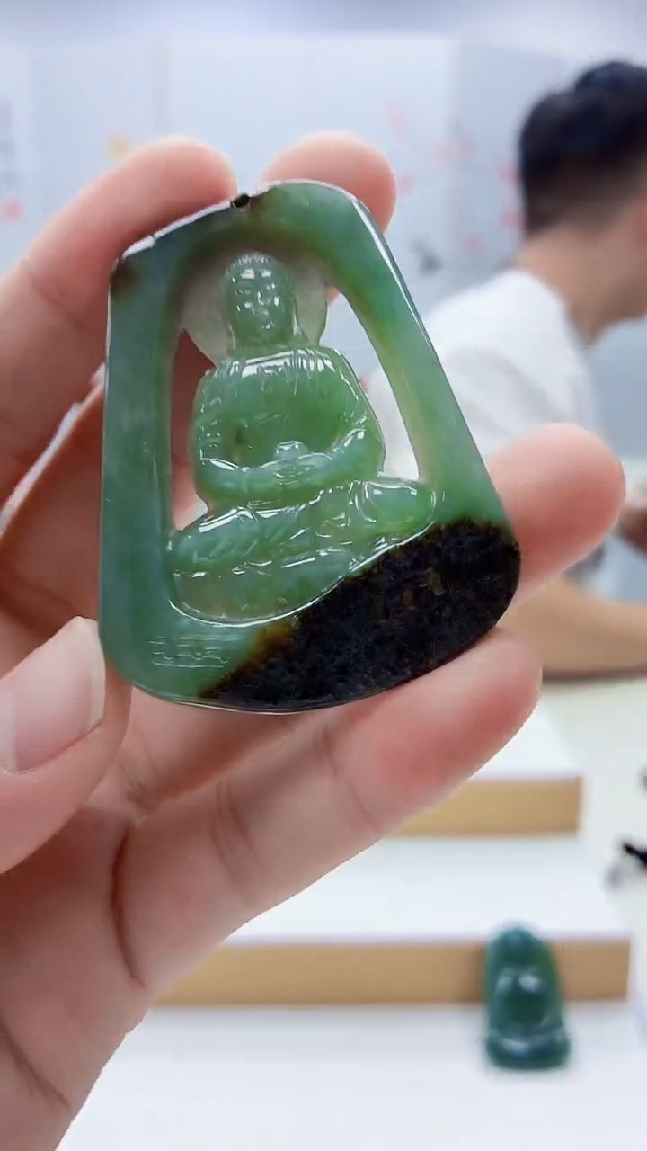 未镶嵌定制翡翠4917bb-毛货挂件78