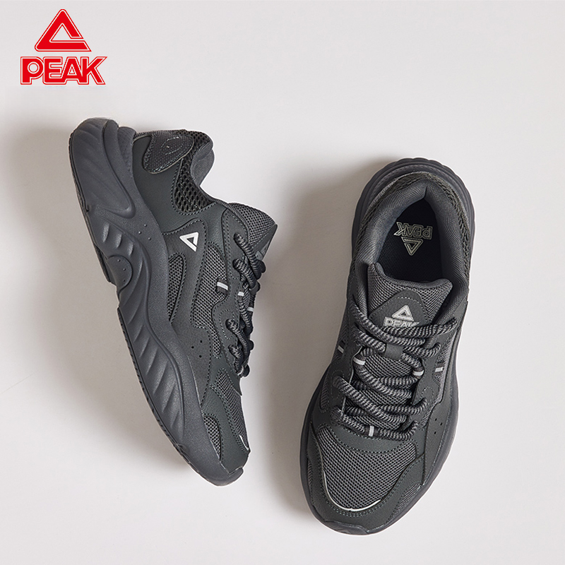 匹克小胖鞋2.0轻弹科技厚底舒适运动鞋情侣复古休闲板鞋-DE440371