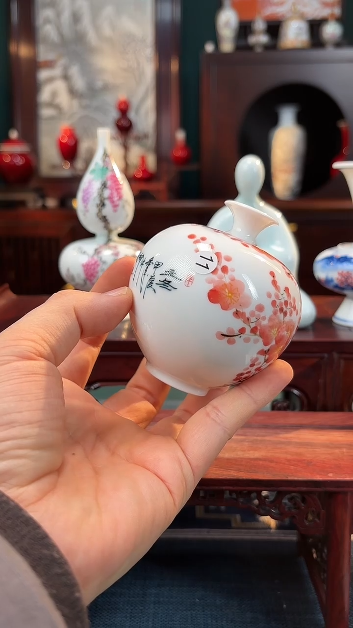 【闪购商品】摆件釉下五彩纯手工手绘原创瓷器