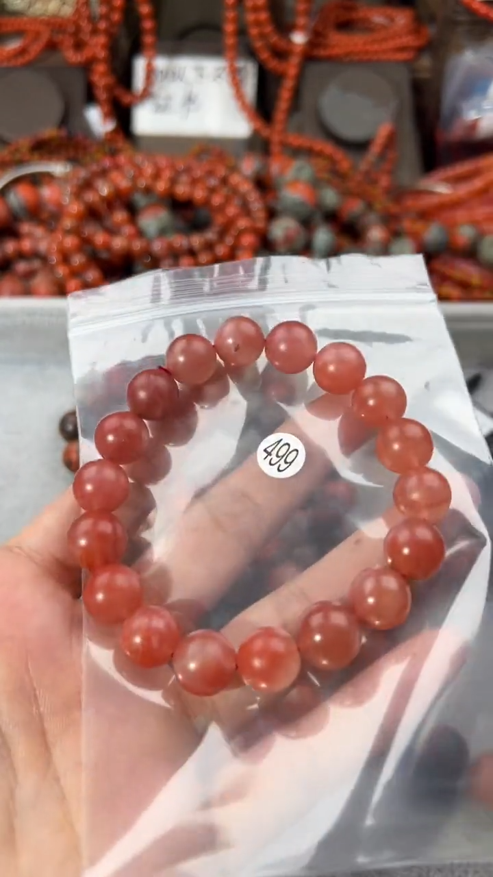 南红玛瑙手串未镶嵌11+