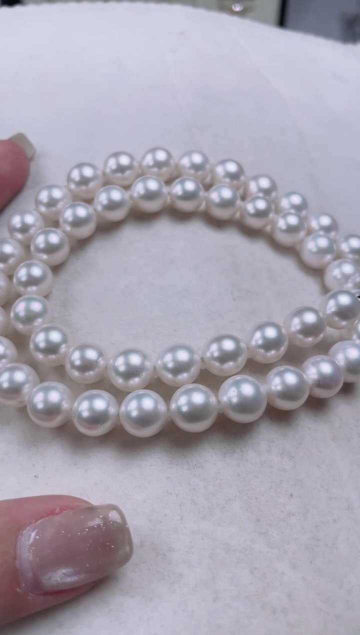 【闪购商品】海水珍珠项链银S925镶嵌S496